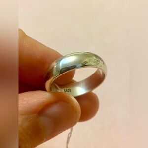 Sterling Silver 925 Band Ring. Unisex. Size 10